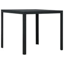 vidaXL fekete fautánzatú HDPE dohányzóasztal 78 x 78 x 74 cm
