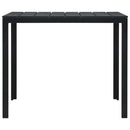 vidaXL fekete fautánzatú HDPE dohányzóasztal 78 x 78 x 74 cm