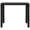 vidaXL fekete fautánzatú HDPE dohányzóasztal 78 x 78 x 74 cm