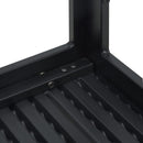 vidaXL fekete fautánzatú HDPE dohányzóasztal 78 x 78 x 74 cm