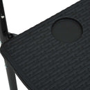 vidaXL fekete rattan hatású műanyag függő erkélyasztal 60x64x83,5 cm