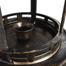 vidaXL dekoratív műanyag madárfürdető napelemes LED-lámpával