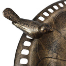 vidaXL bronzszínű műanyag kerti madárfürdető