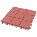 vidaXL Faszegély járólap 10 pcs Piros 30,5 x 30,5 x 2,2 cm