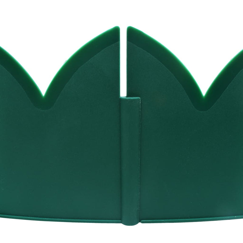 vidaXL 10 db zöld polipropilén gyepszegély 65 x 15 cm