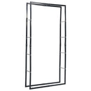 vidaXL fekete acél tűzifatároló 100 x 25 x 200 cm