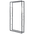 vidaXL fekete acél tűzifatároló 100 x 25 x 200 cm