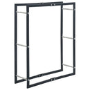vidaXL fekete acél tűzifatároló 80 x 25 x 100 cm