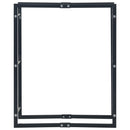 vidaXL fekete acél tűzifatároló 80 x 25 x 100 cm