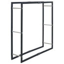 vidaXL fekete acél tűzifatároló 100 x 25 x 100 cm