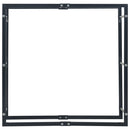 vidaXL fekete acél tűzifatároló 100 x 25 x 100 cm