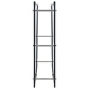 vidaXL fekete acél tűzifatároló 100 x 25 x 100 cm