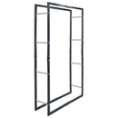 vidaXL fekete acél tűzifatároló 80 x 25 x 150 cm