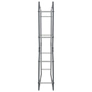 vidaXL fekete acél tűzifatároló 80 x 25 x 150 cm