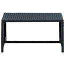 vidaXL fekete polyrattan dohányzóasztal 70 x 40 x 38 cm