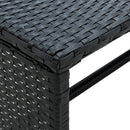 vidaXL fekete polyrattan dohányzóasztal 70 x 40 x 38 cm