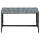 vidaXL antracitszürke polyrattan dohányzóasztal 70 x 40 x 38 cm
