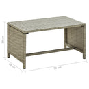 vidaXL bézs polyrattan dohányzóasztal 70 x 40 x 38 cm