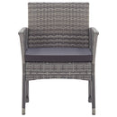 vidaXL 2 db antracitszürke polyrattan kerti fotel párnákkal