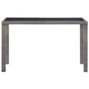 vidaXL antracitszürke polyrattan kerti asztal 123 x 60 x 74 cm