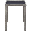 vidaXL antracitszürke polyrattan kerti asztal 123 x 60 x 74 cm