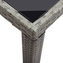 vidaXL antracitszürke polyrattan kerti asztal 123 x 60 x 74 cm