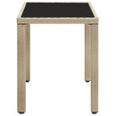vidaXL bézs polyrattan kerti asztal 123 x 60 x 74 cm