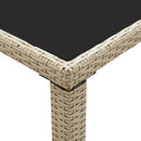 vidaXL bézs polyrattan kerti asztal 123 x 60 x 74 cm