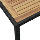 vidaXL fekete és barna tömör akácfa kerti asztal 123 x 60 x 74 cm