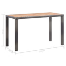 vidaXL antracitszürke és barna akácfa kerti asztal 123 x 60 x 74 cm