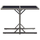 vidaXL antracitszürke polyrattan és üveglapos kerti asztal 110x53x72cm