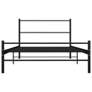 vidaXL fekete fém ágykeret 100 x 200 cm