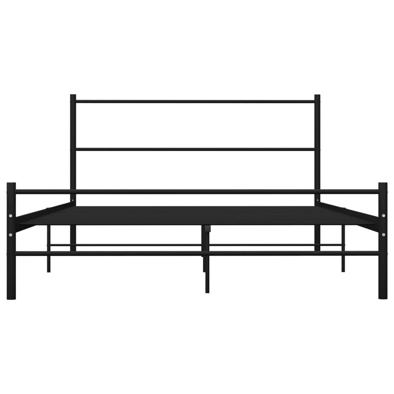 vidaXL fekete fém ágykeret 120 x 200 cm