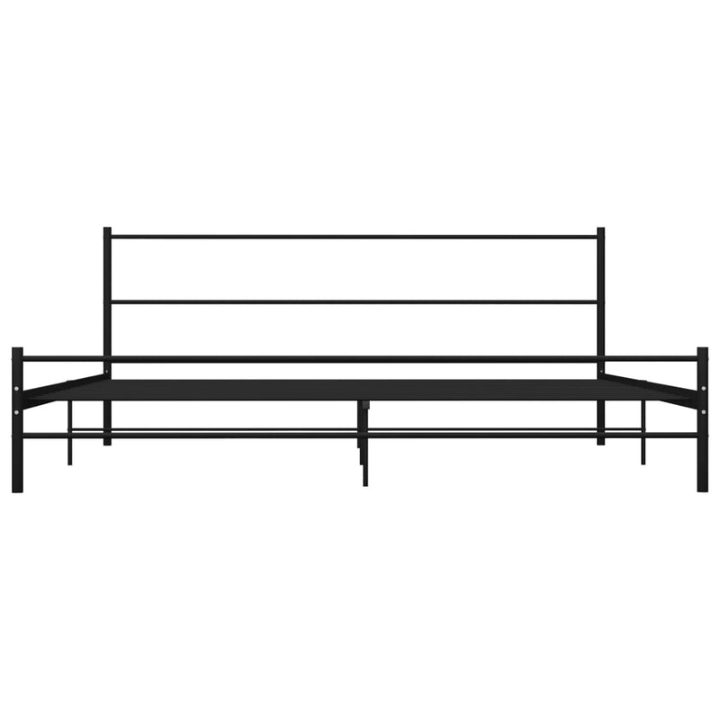 vidaXL fekete fém ágykeret 200 x 200 cm