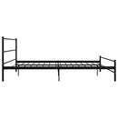 vidaXL fekete fém ágykeret 200 x 200 cm