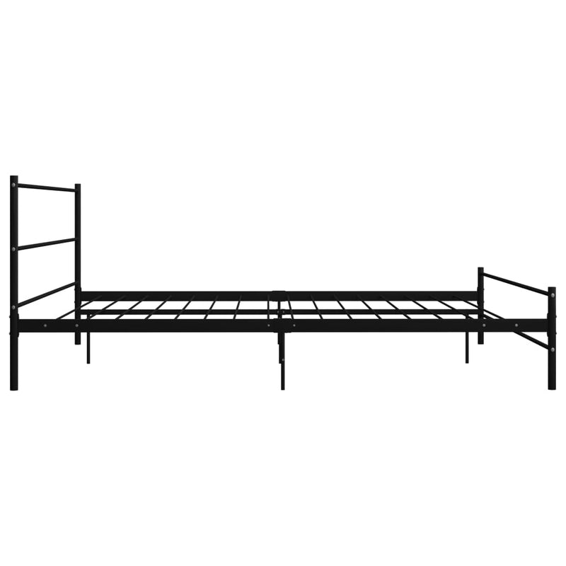 vidaXL fekete fém ágykeret 200 x 200 cm