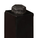 vidaXL 5 részes tömör fa és valódi bőr bárszett