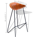 vidaXL 5-részes tömör újrahasznosított fa és valódi bőr bárszett