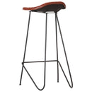 vidaXL 7-részes tömör akácfa és valódi bőr bárszett