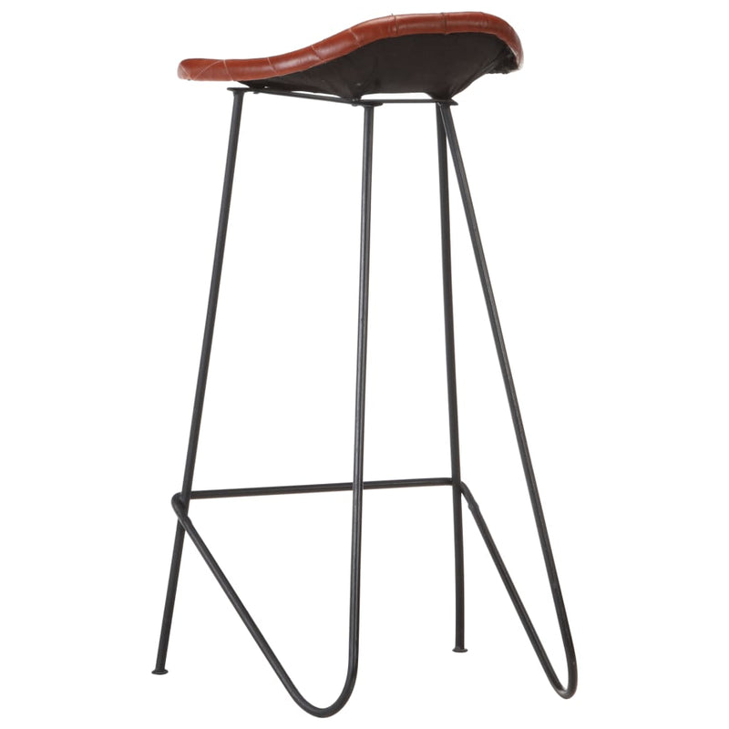 vidaXL 7-részes tömör akácfa és valódi bőr bárszett