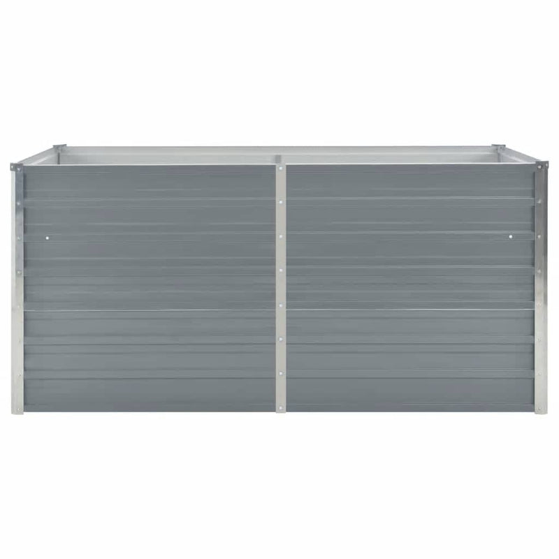 vidaXL szürke horganyzott acél kerti magaságyás 160 x 80 x 45 cm