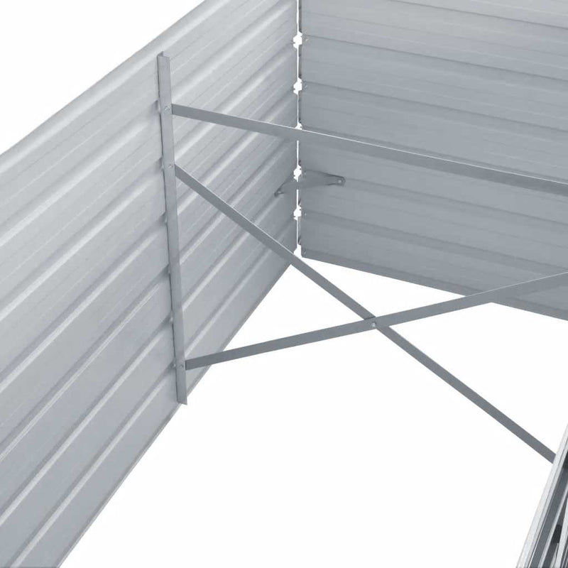vidaXL szürke horganyzott acél kerti magaságyás 160 x 80 x 45 cm