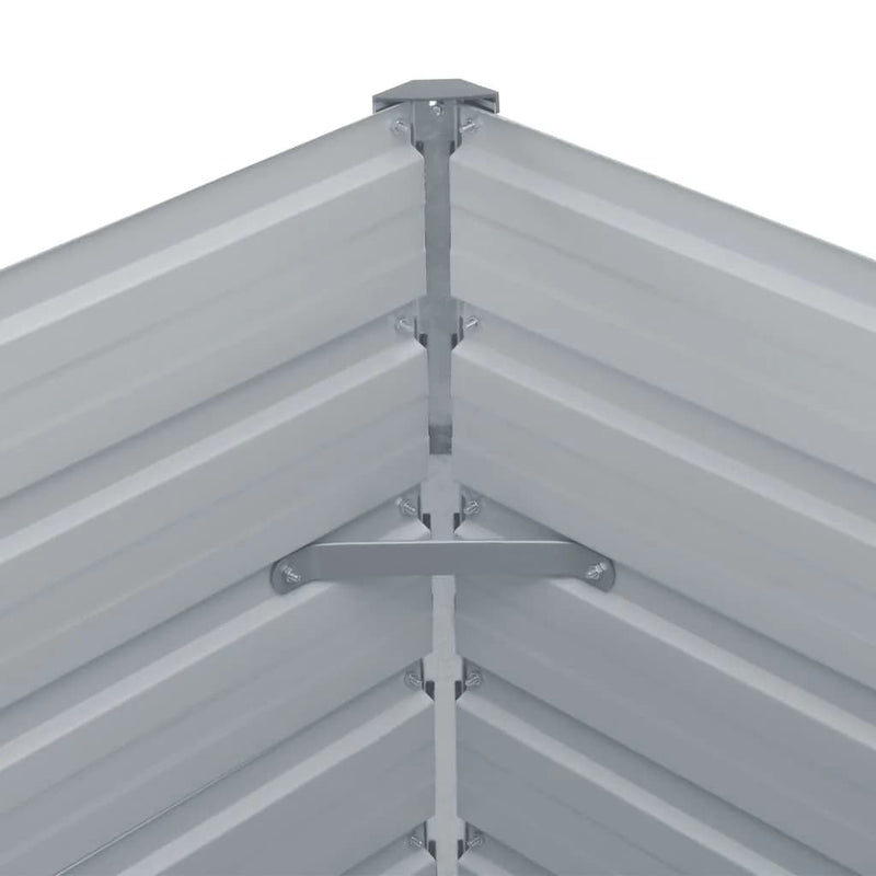 vidaXL szürke horganyzott acél kerti magaságyás 160 x 80 x 45 cm