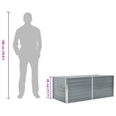 vidaXL szürke horganyzott acél kerti magaságyás 160 x 80 x 45 cm