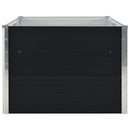 vidaXL antracitszürke horganyzott acél kerti magaságyás 160x80x45 cm