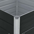 vidaXL barna horganyzott acél kerti magaságyás 100 x 100 x 45 cm