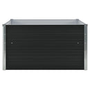 vidaXL antracitszürke horganyzott acél kerti magaságyás 100x100x45 cm