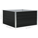 vidaXL antracitszürke horganyzott acél kerti magaságyás 100x100x45 cm