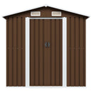 vidaXL barna acél kerti fészer 204 x 132 x 186 cm