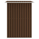 vidaXL barna acél kerti fészer 204 x 132 x 186 cm